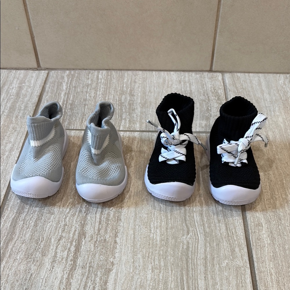 NWT Two Pairs First Walker Toddler Sock Shoes Size 9-12 Months